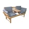 Deko Living Outdoor Acacia Wood Patio Bench/Lounge w/ Fold Down Center Table & Side Panels COP20209 - alternate 5
